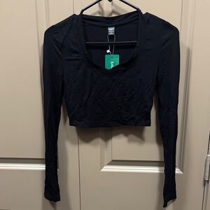 SHEIN Black Long Sleeve Bodysuit
